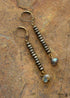 Pendientes bohemios, pendientes colgantes, labradorita azul y negra